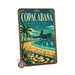 Copacabana Beach Rio de Janeiro metal sign with art-deco vintage travel poster style of Copacabana Beach Rio de Janeiro