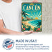 Cancun Mexico metal sign with art-deco vintage travel poster style of Cancun Mexico (mexico caribbean)