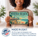 Myrtle Beach South Carolina metal sign with art-deco vintage travel poster style of Myrtle Beach South Carolina (south