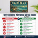Laguna Beach California metal sign with art-deco vintage travel poster style of Laguna Beach California (california coast)