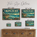 Laguna Beach California metal sign with art-deco vintage travel poster style of Laguna Beach California (california coast)