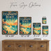 Clearwater Beach Florida metal sign with art-deco vintage travel poster style of Clearwater Beach Florida (florida gulf)