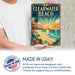 Clearwater Beach Florida metal sign with art-deco vintage travel poster style of Clearwater Beach Florida (florida gulf)
