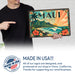Maui Hawaii metal sign with art-deco vintage travel poster style of Maui Hawaii (hawaii pacific)