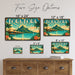 Bora Bora Tahiti metal sign with art-deco vintage travel poster style of Bora Bora Tahiti (tahiti polynesia)
