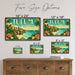 Tulum Mexico metal sign with art-deco vintage travel poster style of Tulum Mexico (mexico riviera)