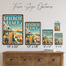 Rehoboth Beach Delaware metal sign with art-deco vintage travel poster style of Rehoboth Beach Delaware (delaware atlantic)