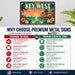 Key West Florida metal sign with art-deco vintage travel poster style of Key West Florida (florida keys)