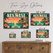 Key West Florida metal sign with art-deco vintage travel poster style of Key West Florida (florida keys)
