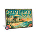 Palm Beach Florida metal sign with art-deco vintage travel poster style of Palm Beach Florida (florida atlantic)