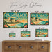Palm Beach Florida metal sign with art-deco vintage travel poster style of Palm Beach Florida (florida atlantic)