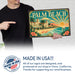 Palm Beach Florida metal sign with art-deco vintage travel poster style of Palm Beach Florida (florida atlantic)