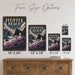 Pfeiffer Beach Big Sur California metal sign with art-deco vintage travel poster style of Pfeiffer Beach Big Sur California