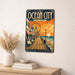 Ocean City New Jersey metal sign with art-deco vintage travel poster style of Ocean City New Jersey (new jersey shore)