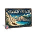 Navagio Beach Zakynthos Greece metal sign with art-deco vintage travel poster style of Navagio Beach Zakynthos Greece