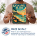 Kaanapali Beach Maui Hawaii metal sign with art-deco vintage travel poster style of Kaanapali Beach Maui Hawaii (maui hawaii)