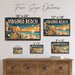 Virginia Beach Virginia metal sign with art-deco vintage travel poster style of Virginia Beach Virginia (virginia atlantic)