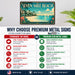 Seven Mile Beach Grand Cayman metal sign with art-deco vintage travel poster style of Seven Mile Beach Grand Cayman (cayman