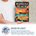 Hermosa Beach California metal sign with art-deco vintage travel poster style of Hermosa Beach California (california coast)