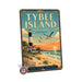 Tybee Island Georgia metal sign with art-deco vintage travel poster style of Tybee Island Georgia (georgia coast)