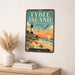 Tybee Island Georgia metal sign with art-deco vintage travel poster style of Tybee Island Georgia (georgia coast)