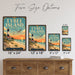 Tybee Island Georgia metal sign with art-deco vintage travel poster style of Tybee Island Georgia (georgia coast)