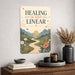 Healing Is Not Linear metal sign with calm boho-modern affirmation poster — Healing Is Not Linear