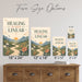 Healing Is Not Linear metal sign with calm boho-modern affirmation poster — Healing Is Not Linear