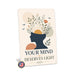 Your Mind Deserves Light metal sign with calm boho-modern affirmation poster — Your Mind Deserves Light