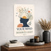 Your Mind Deserves Light metal sign with calm boho-modern affirmation poster — Your Mind Deserves Light