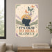 It's Okay to Heal Slowly metal sign with calm boho-modern affirmation poster — It's Okay to Heal Slowly