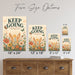 Keep Going Small Steps Still Matter metal sign with calm boho-modern affirmation poster — Keep Going Small Steps Still Matter