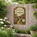 Welcome to the Garden Bloom Grow Thrive metal sign with vintage cottage garden style — Welcome to the Garden Bloom Grow