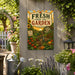 Fresh from the Garden Grown with Care metal sign with vintage cottage garden style — Fresh from the Garden Grown with Care
