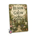 Bloom and Grow Greenhouse Garden metal sign with vintage cottage garden style — Bloom and Grow Greenhouse Garden