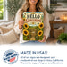 Hello Sunshine Sunflower Garden metal sign with vintage cottage garden style — Hello Sunshine Sunflower Garden