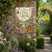 Let Love Grow Wildflower Garden metal sign with vintage cottage garden style — Let Love Grow Wildflower Garden