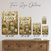 Grow with Love Wildflower Watering Can metal sign with vintage cottage garden style — Grow with Love Wildflower Watering Can