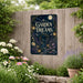 Garden Dreams Moonlit Garden metal sign with vintage cottage garden style — Garden Dreams Moonlit Garden