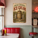 Fresh Churned Ice Cream Old Fashioned Way metal sign with vintage americana diner / ice cream style — Fresh Churned Ice