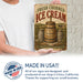 Fresh Churned Ice Cream Old Fashioned Way metal sign with vintage americana diner / ice cream style — Fresh Churned Ice