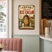 Fresh Churned Ice Cream Country Milk metal sign with vintage americana diner / ice cream style — Fresh Churned Ice Cream