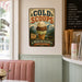 Cold Scoops Mountain Creamery metal sign with vintage americana diner / ice cream style — Cold Scoops Mountain Creamery