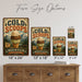 Cold Scoops Mountain Creamery metal sign with vintage americana diner / ice cream style — Cold Scoops Mountain Creamery