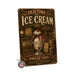 Old Time Ice Cream General Store metal sign with vintage americana diner / ice cream style — Old Time Ice Cream General Store