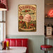 Strawberry Creamery Made With Real Strawberries metal sign with vintage americana diner / ice cream style — Strawberry