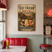 Ice Cream Social Community Together metal sign with vintage americana diner / ice cream style — Ice Cream Social Community