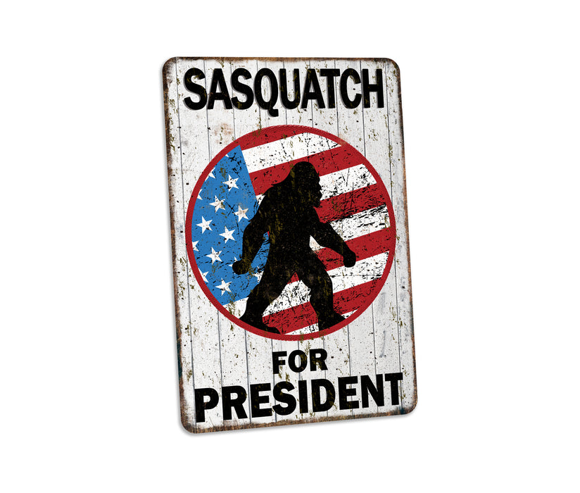 Sasquatch For President Sign Big Foot Camper Yard Sign Yeti Funny Garage 10812200104