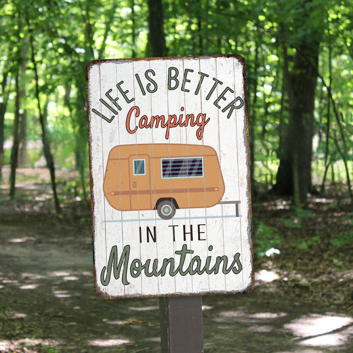 Camping Sign Life is Better Camping Gift Cabin Decor Outdoor Decor Lodge Camper RV 108122001089