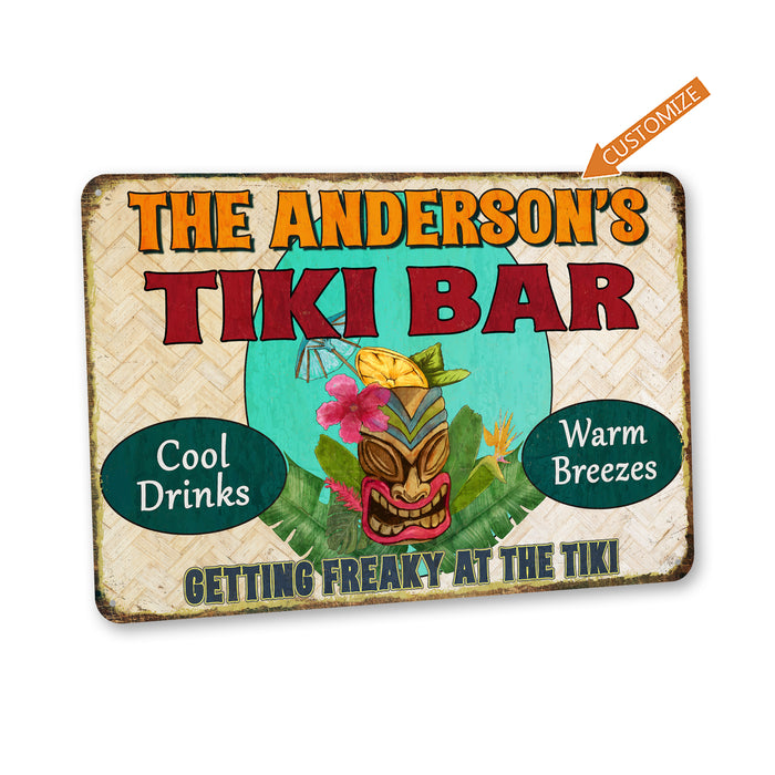 Tiki Bar Sign Beach House Backyard Barbecue Pool Décor Tropical Theme Sign Paradise 108122002043